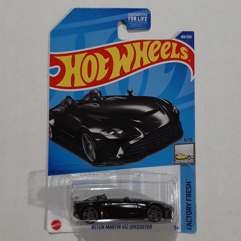 Aston Martin V12 Speedster Black Hot Wheels 2022 Factory Fresh Collection